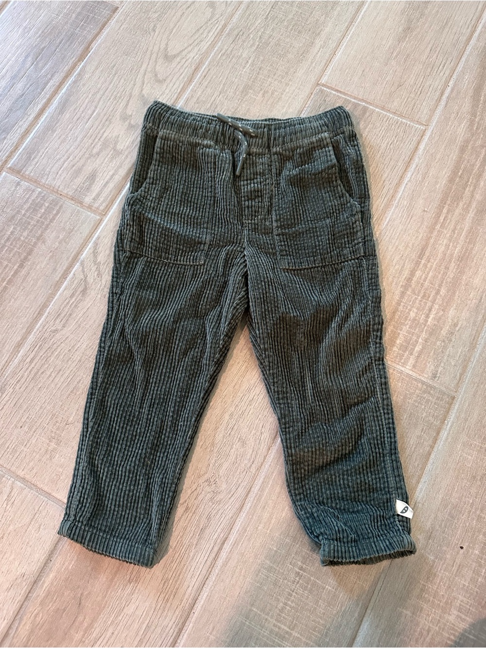 Easy Peasy Children's Corduroy Elastic Waist Pants in Olive